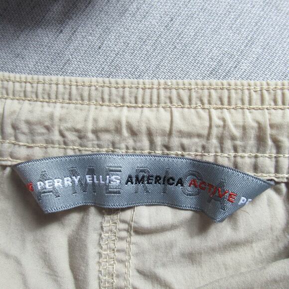 Vintage Perry Ellis Active Pants Mens XL Tan Track Windbreaker Lightweight Y2K - Picture 8 of 10